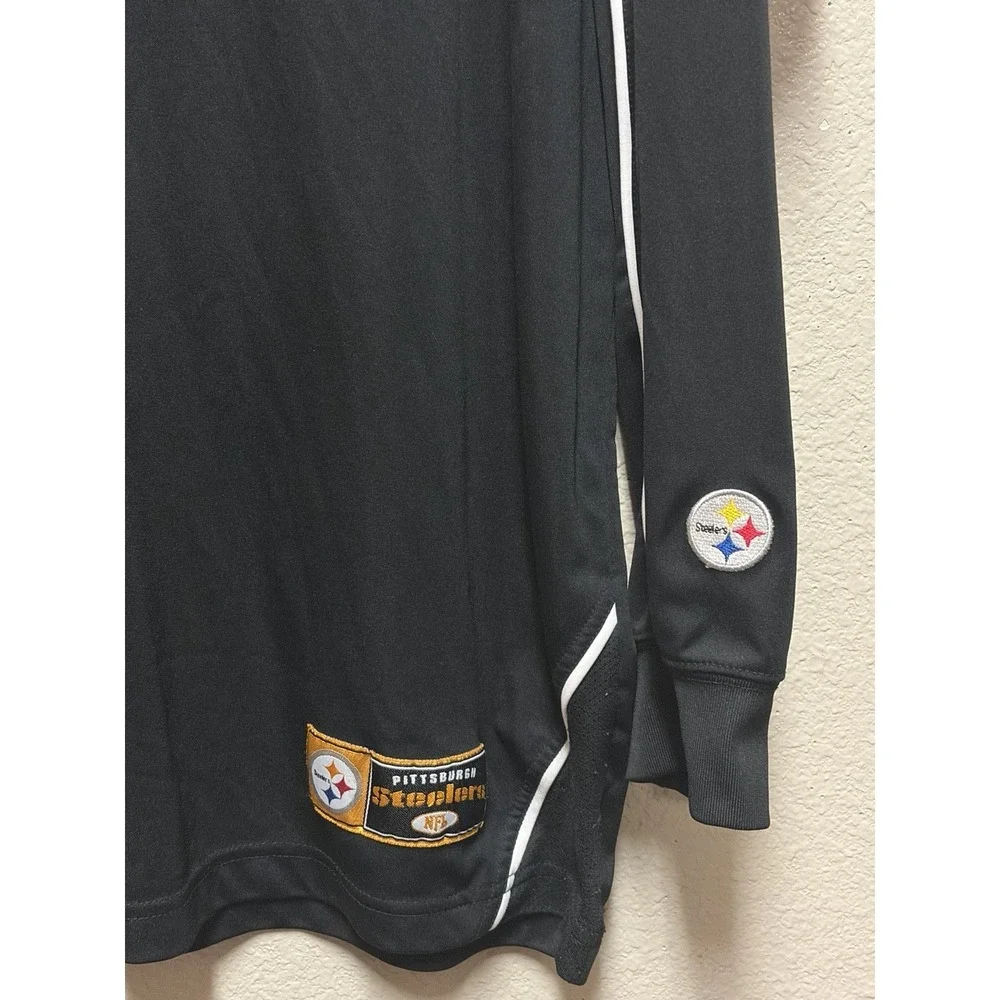 NFL Pittsburgh Steelers Black Long Sleeve Shirt with Embroidered Logos